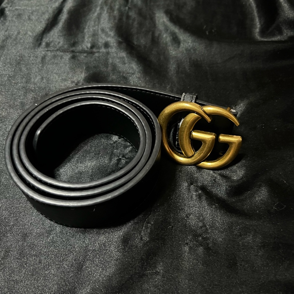 2015 RE-EDITION WIDE LEATHER GUCCI BELT